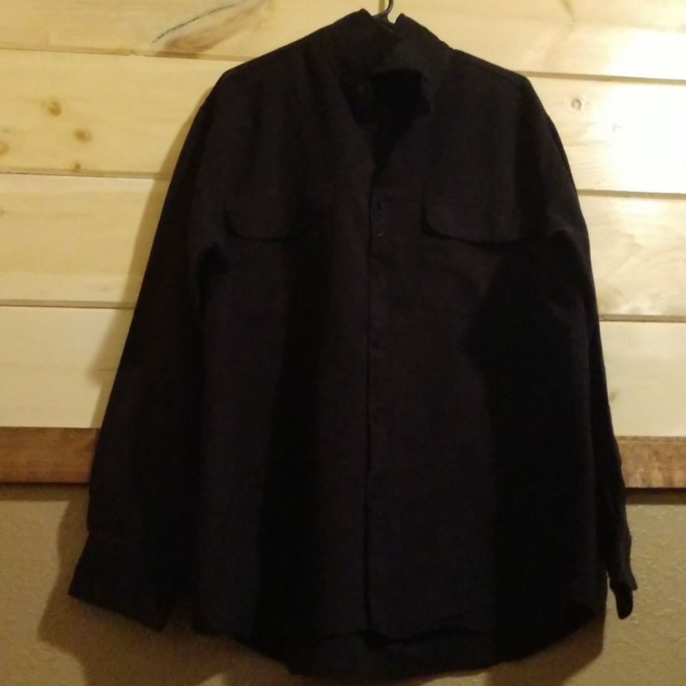 Men's black button up shirt